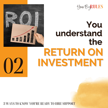 You understand the Return on investment