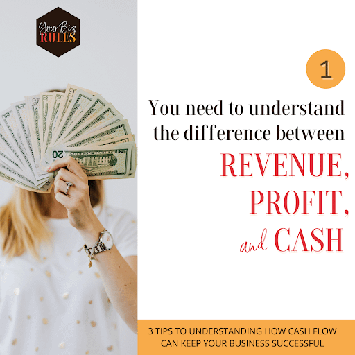 You need to undertsand the difference between revenue, profit and cash