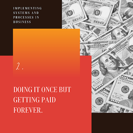 doing it once but getting paid forever doing it once but getting paid forever